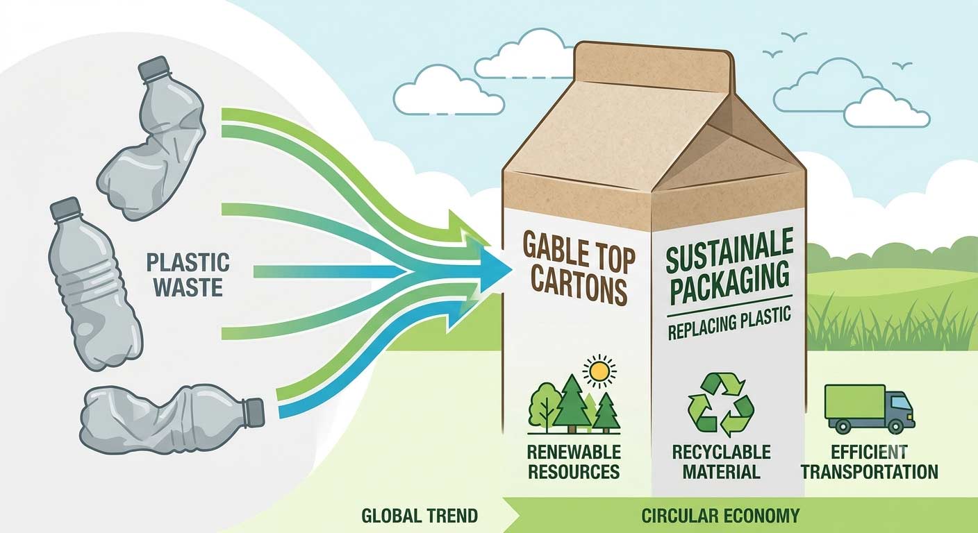 Why Gable Top Cartons Are Replacing Plastic Bottles