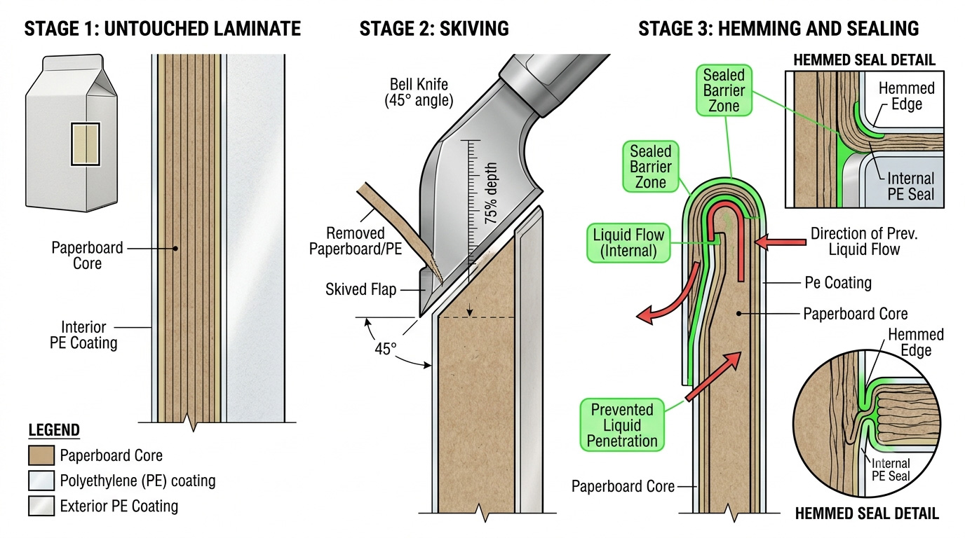 How Skiving and Hemming Technology Prevents Edge-Wicking in Liquid Cartons 2
