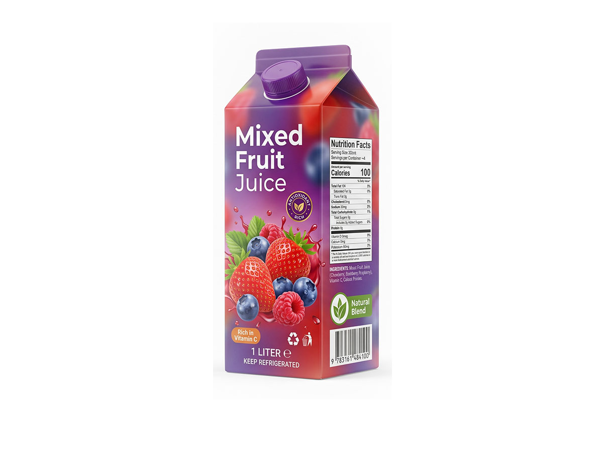Juice-and-Nectar-Cartons-ASQ- Mixed Fruit Juice Gable Top Cartons Packing-4 -